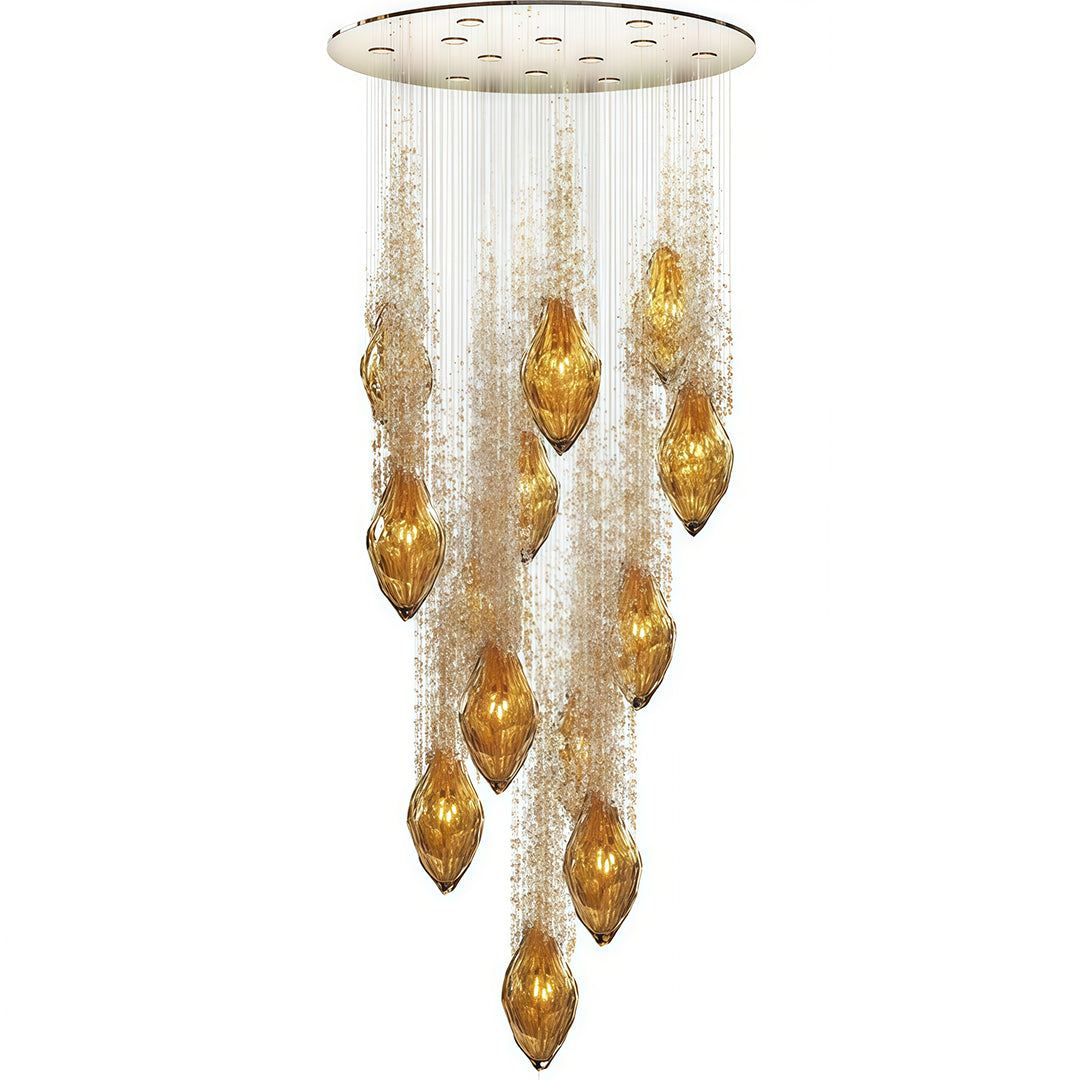 Stairway Crystal Chandelier Light Ceiling Fixture