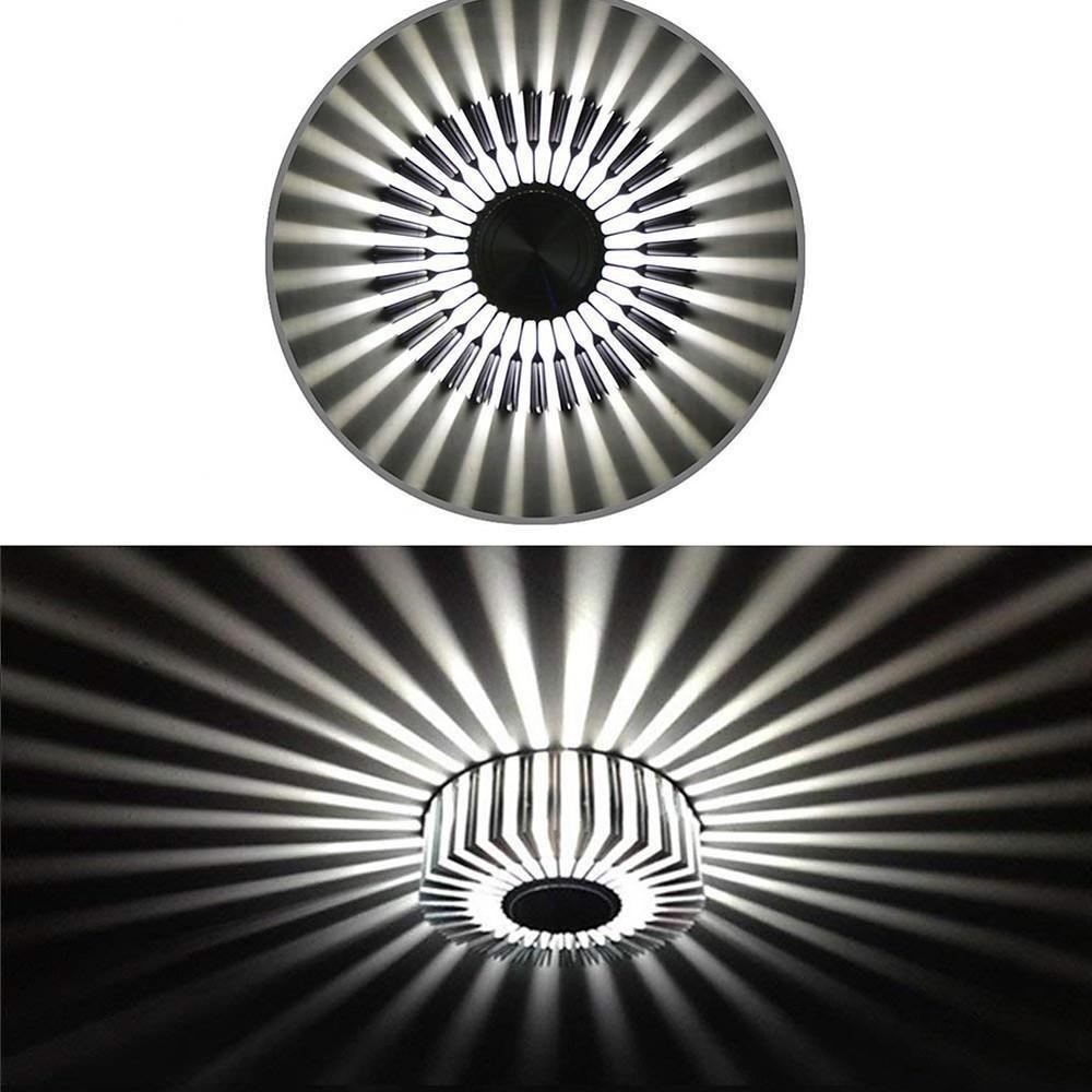 Modern Sunburst LED Ceiling Fixture Metal Light