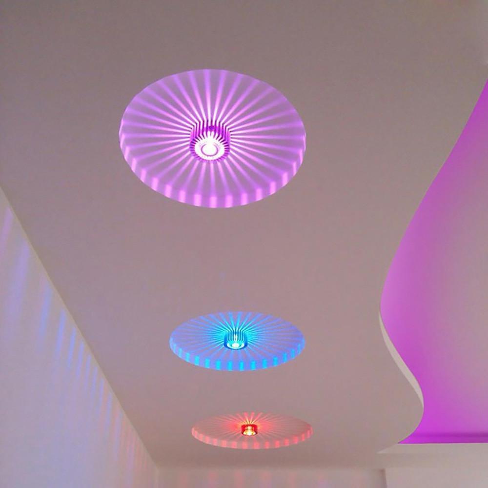 Modern Sunburst LED Ceiling Fixture Metal Light
