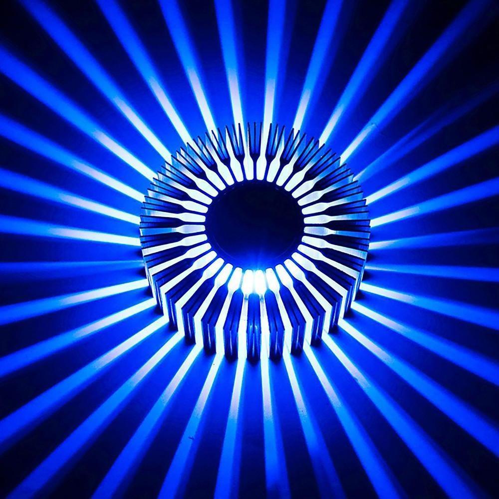 Modern Sunburst LED Ceiling Fixture Metal Light