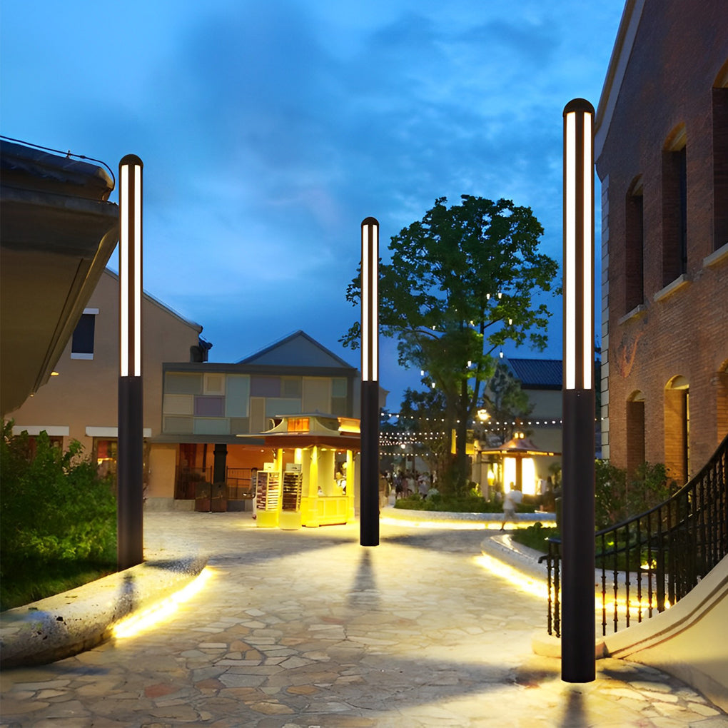 Tall Garden Bollard Light - Minimalist Modern Waterproof LED Outdoor Lighting