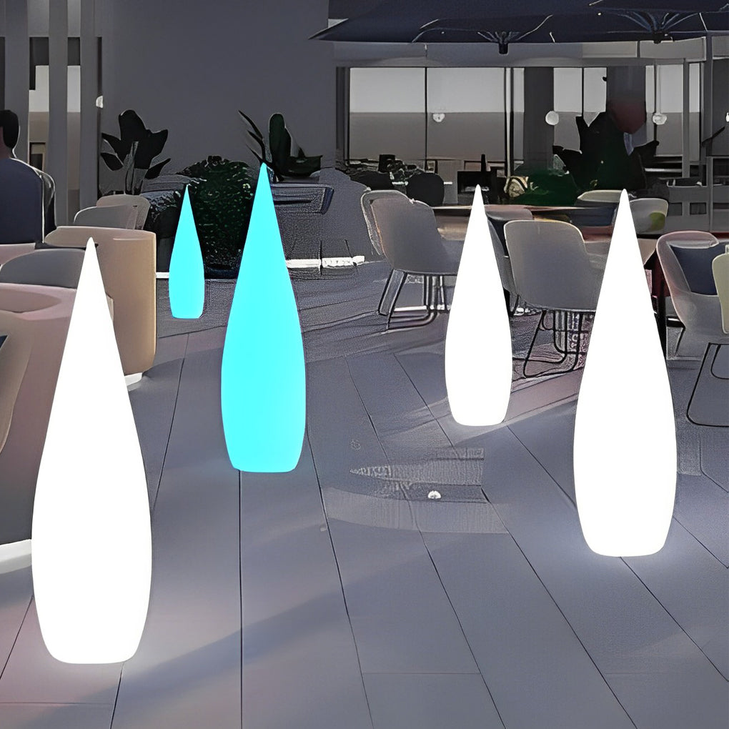 Modern Teardrop LED Outdoor Floor Lamp | Stylish Landscape Lighting