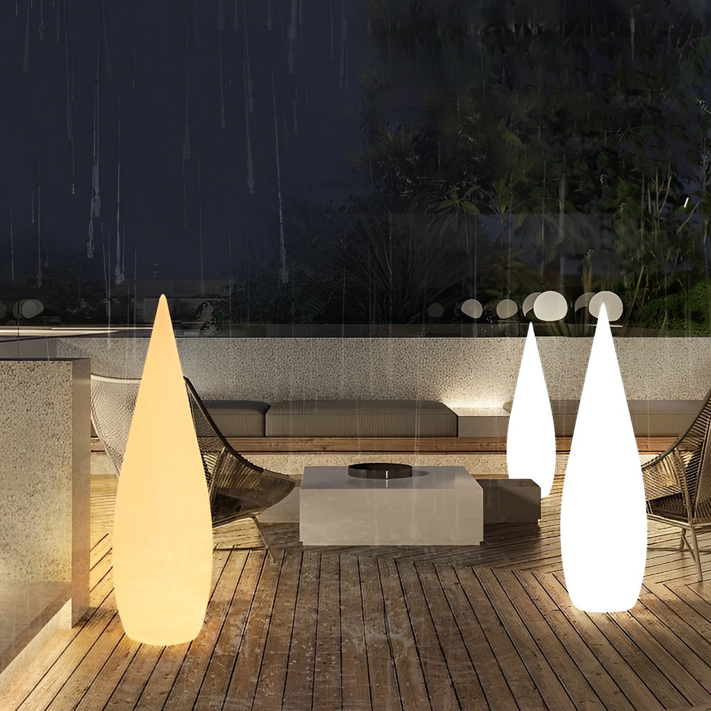 Modern Teardrop LED Outdoor Floor Lamp | Stylish Landscape Lighting