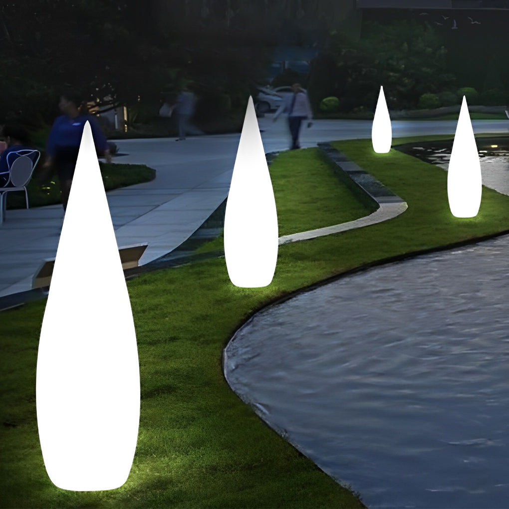Modern Teardrop LED Outdoor Floor Lamp | Stylish Landscape Lighting