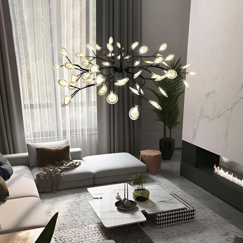 Modern Tree Branch Chandelier - Metal Acrylic Ceiling Light