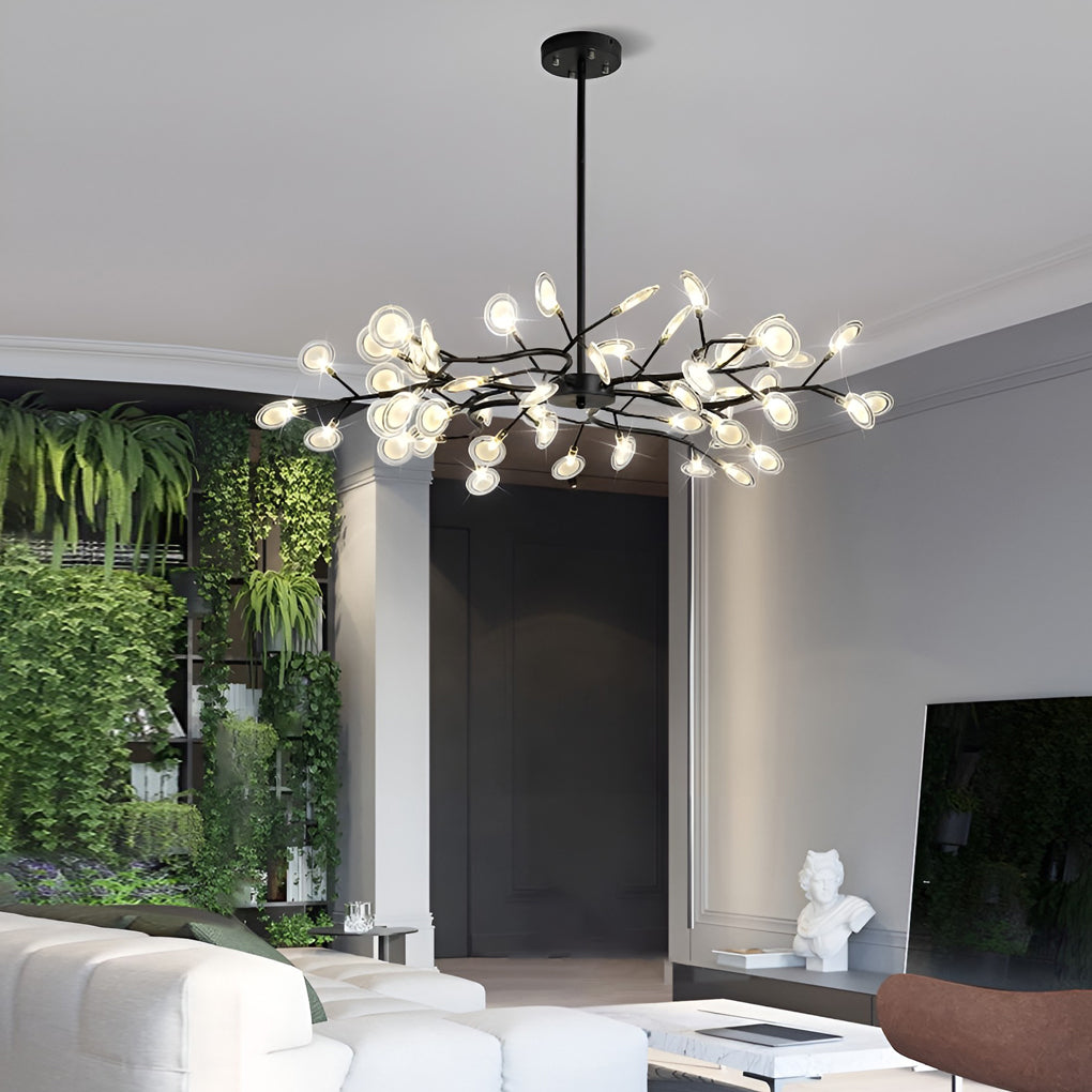 Modern Tree Branch Chandelier - Metal Acrylic Ceiling Light