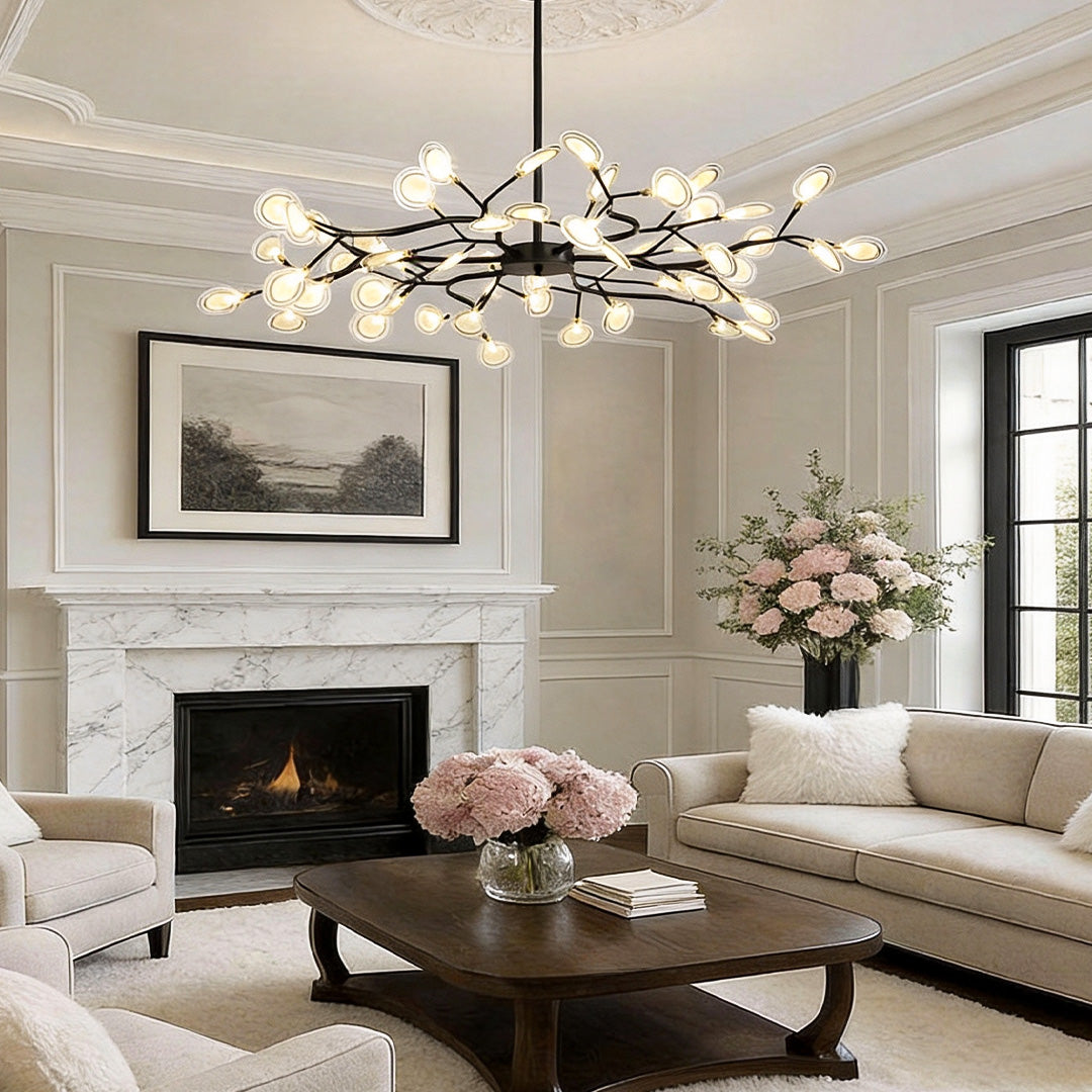 Modern Tree Branch Chandelier - Metal Acrylic Ceiling Light