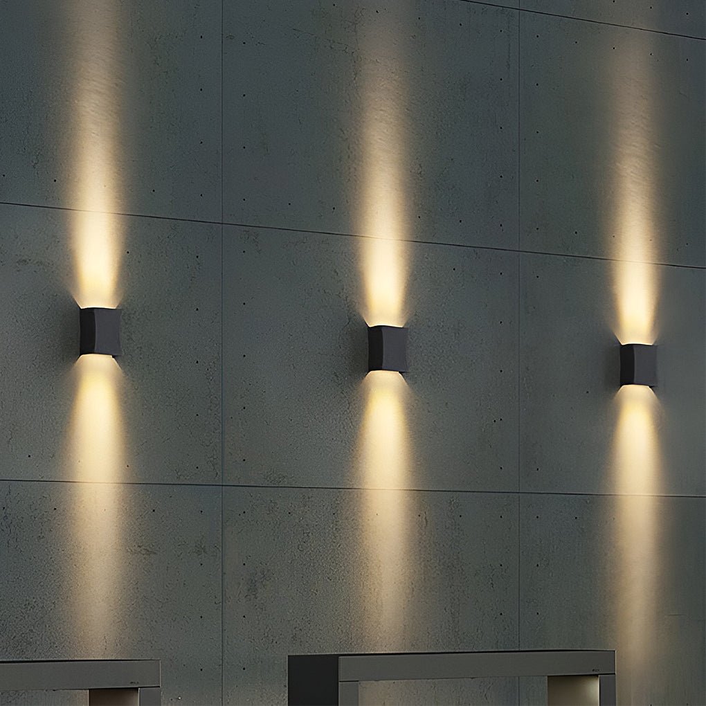 Black Wall Lights Modern LED Outdoor Up and Down Lighting