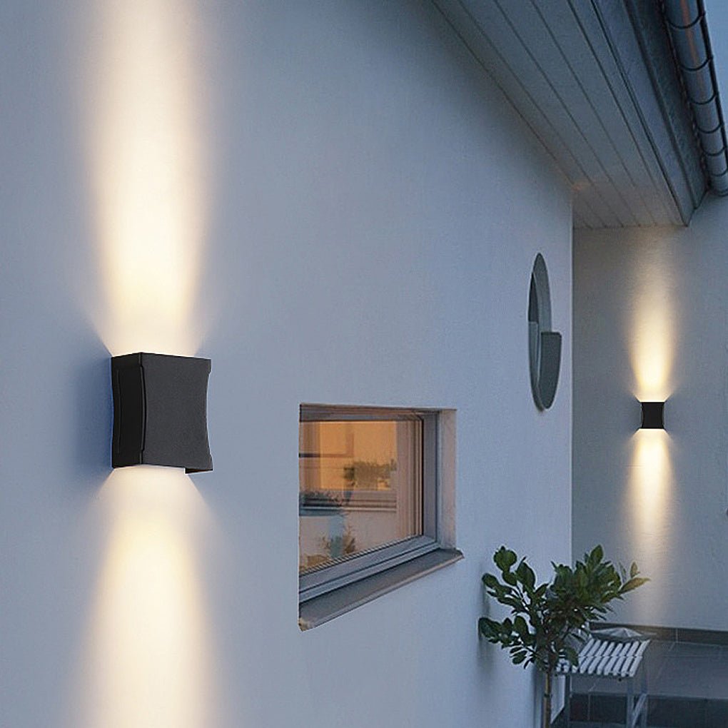 Black Wall Lights Modern Up and Down LED Outdoor Lighting