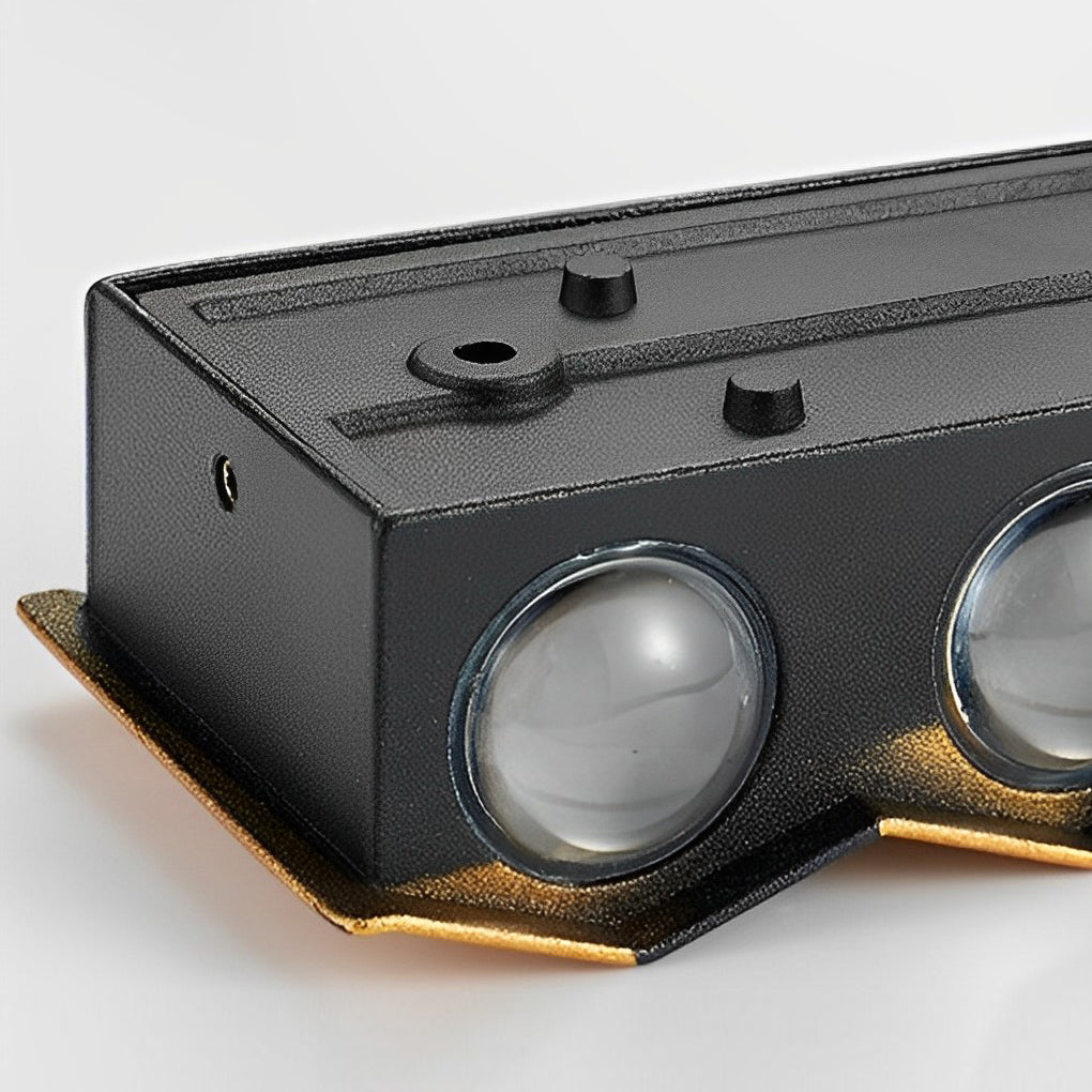Modern Black Gold Dual-Tone Wall Lights - Up & Down Illumination