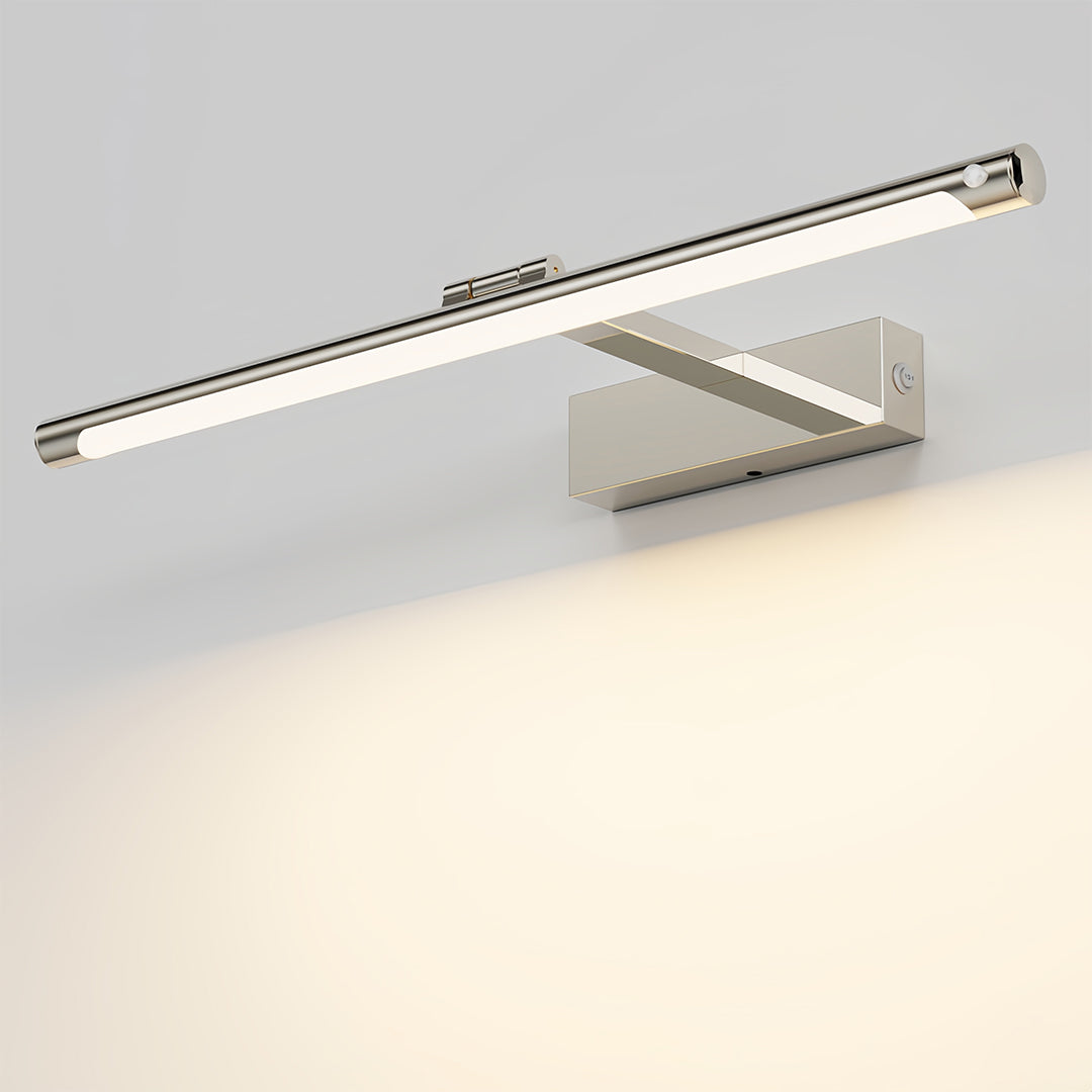 Modern Bathroom Vanity Light Minimalist White Acrylic Linear Light LED Fixture Contemporary Wall Sconce Stylish Illumination Home Decor Bright Lighting Adjustable Height Energy Efficient Modern Design for Home Renovation and Remodeling