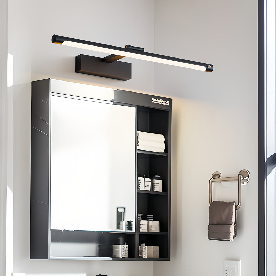 Modern Bathroom Vanity Light Minimalist White Acrylic Linear Light LED Fixture Contemporary Wall Sconce Stylish Illumination Home Decor Bright Lighting Adjustable Height Energy Efficient Modern Design for Home Renovation and Remodeling