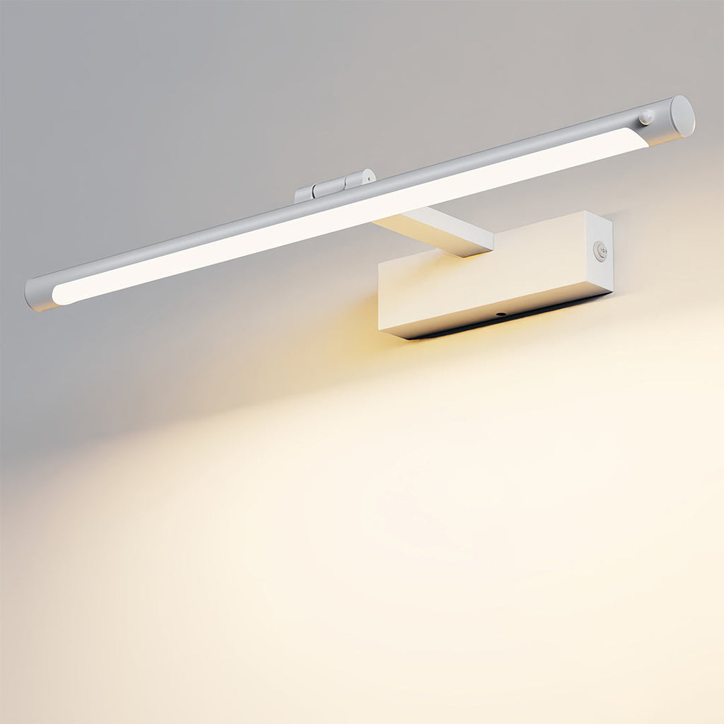 Modern Bathroom Vanity Light Minimalist White Acrylic Linear Light LED Fixture Contemporary Wall Sconce Stylish Illumination Home Decor Bright Lighting Adjustable Height Energy Efficient Modern Design for Home Renovation and Remodeling