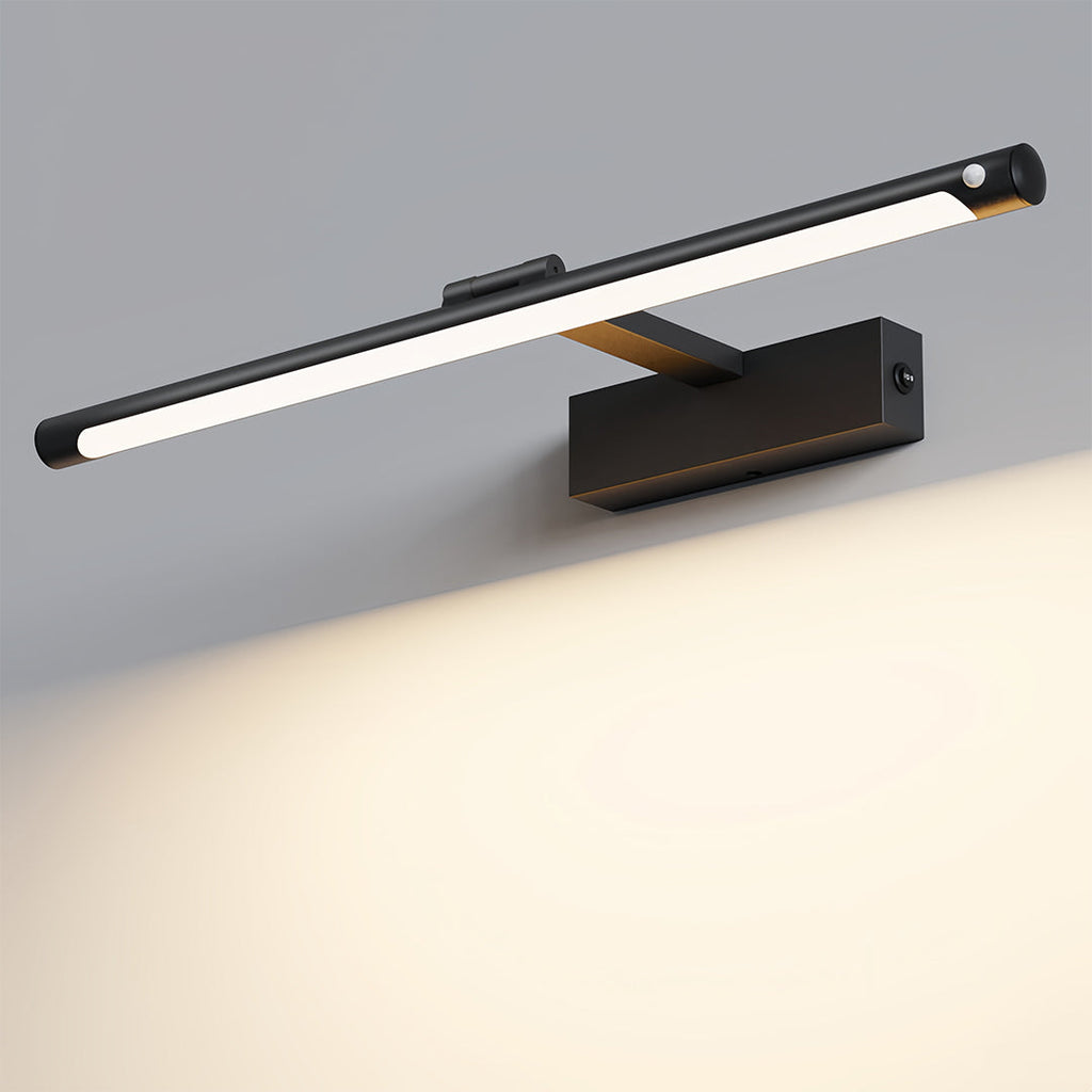 Modern Bathroom Vanity Light Minimalist White Acrylic Linear Light LED Fixture Contemporary Wall Sconce Stylish Illumination Home Decor Bright Lighting Adjustable Height Energy Efficient Modern Design for Home Renovation and Remodeling
