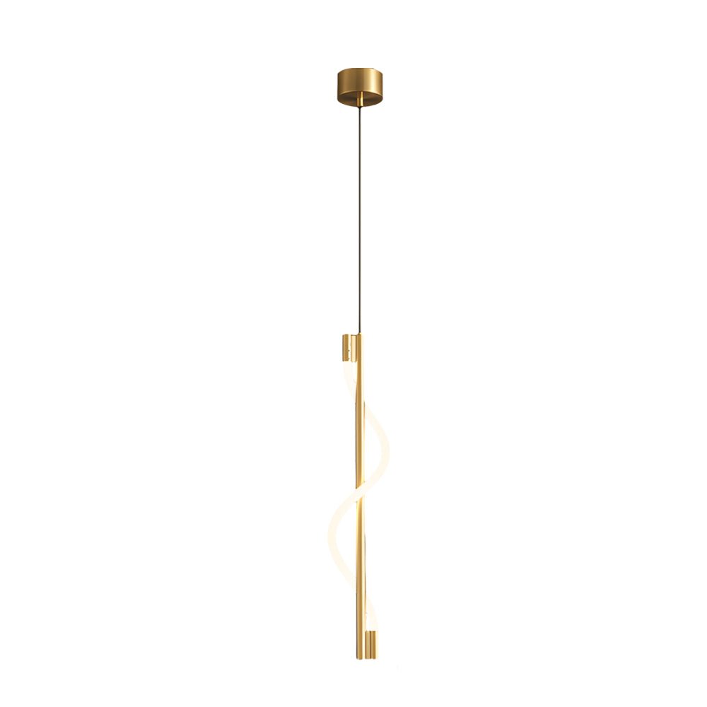 Modern Vertical Spiral LED Pendant Light - Dimmable Rope Design