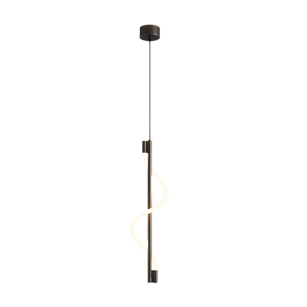 Modern Vertical Spiral LED Pendant Light - Dimmable Rope Design