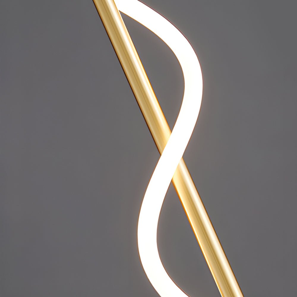 Modern Vertical Spiral LED Pendant Light - Dimmable Rope Design