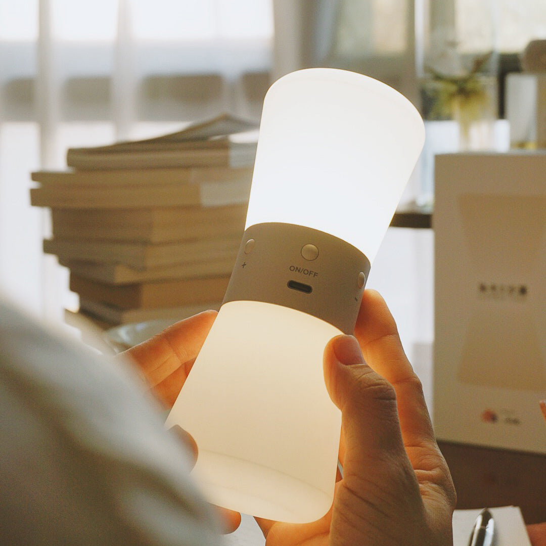 Compact Gravity Sensor Ambient Hourglass Lamp - Small White Table Lamp for Stylish Home Decor