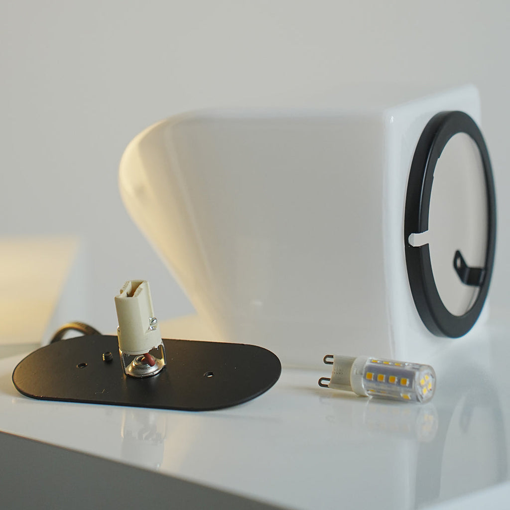 Modern White Table Lamp - Creative Ambient Night Light for Home Decor