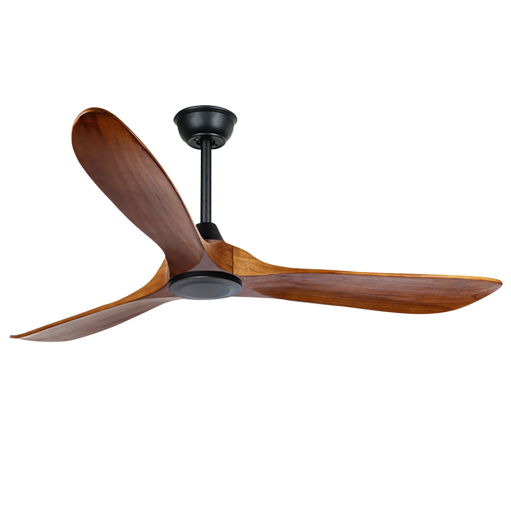 Vintage Solid Wood Ceiling Fan with Light - Modern, Quiet Design