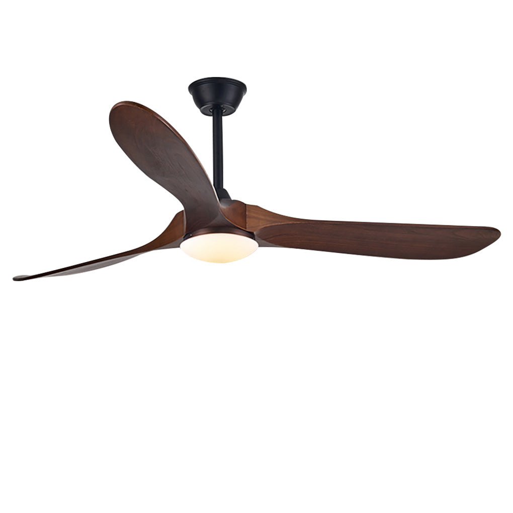 Vintage Solid Wood Ceiling Fan with Light - Modern, Quiet Design