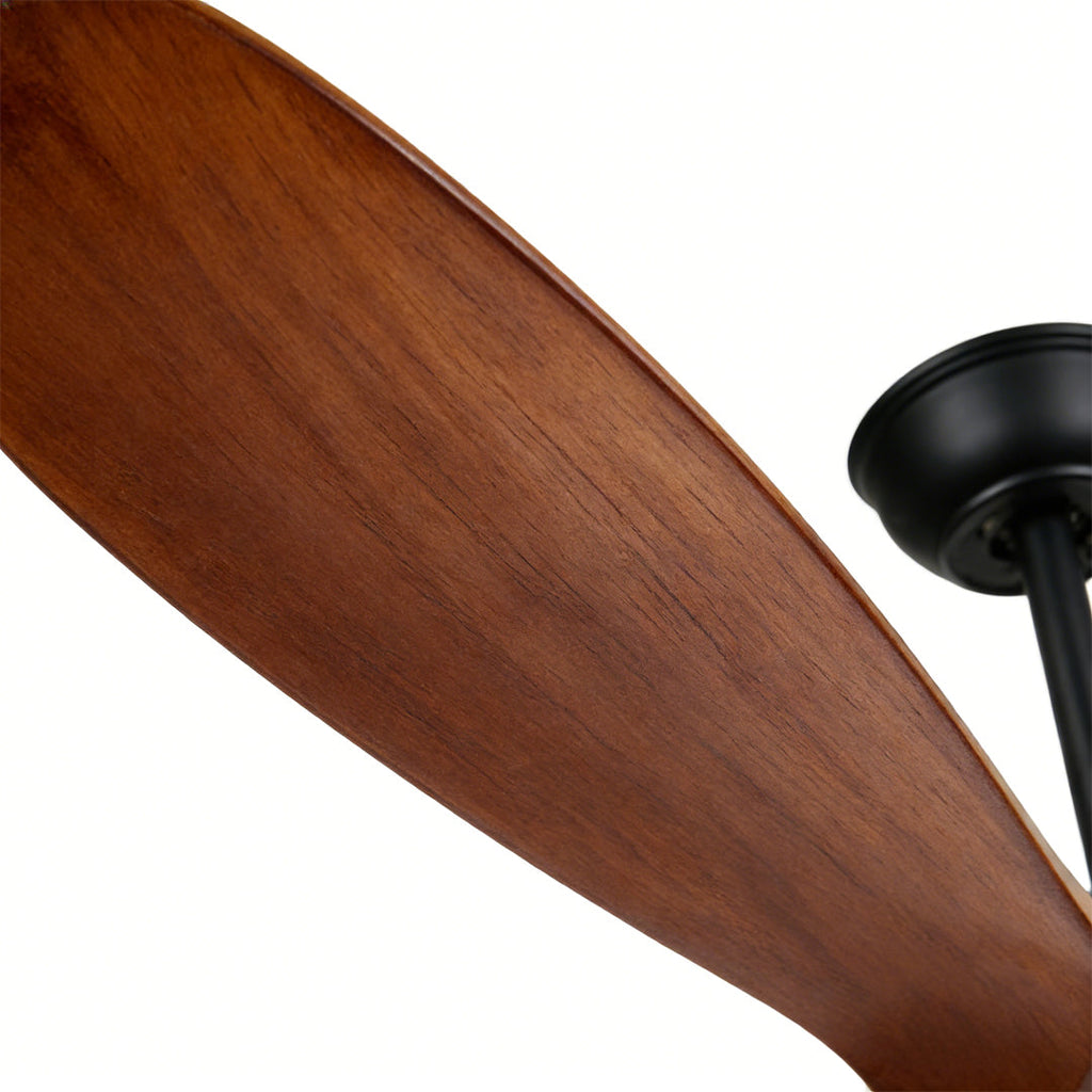 Vintage Solid Wood Ceiling Fan with Light - Modern, Quiet Design