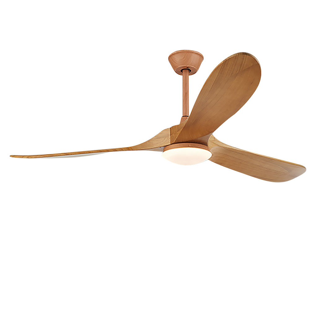 Vintage Solid Wood Ceiling Fan with Light - Modern, Quiet Design