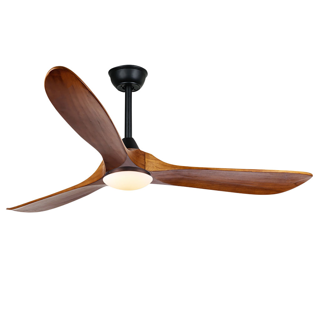 Vintage Solid Wood Ceiling Fan with Light - Modern, Quiet Design