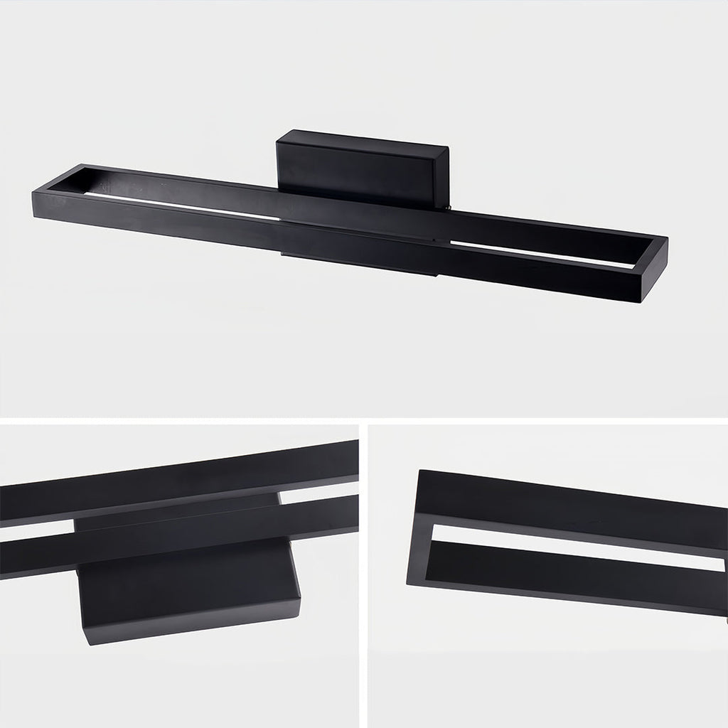 Black Vanity Bathroom Light Dimmable LED Modern Picture Wall Light Fixture Elegant Contemporary Sconce for Home Decor Lighting Adjustable Brightness for Makeup and Grooming Spaces Mounted Lighting for Bathroom and Dressing Rooms