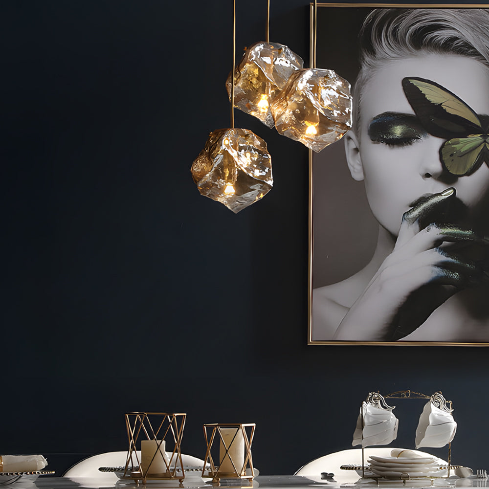 Molten Rock Pendant Light – Minimalist Irregular Ceiling Fixture