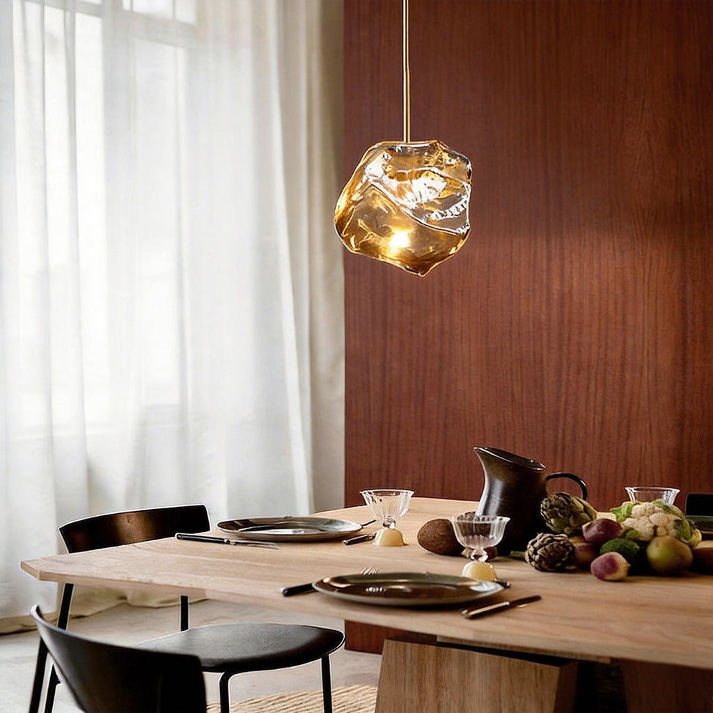 Molten Rock Pendant Light – Minimalist Irregular Ceiling Fixture