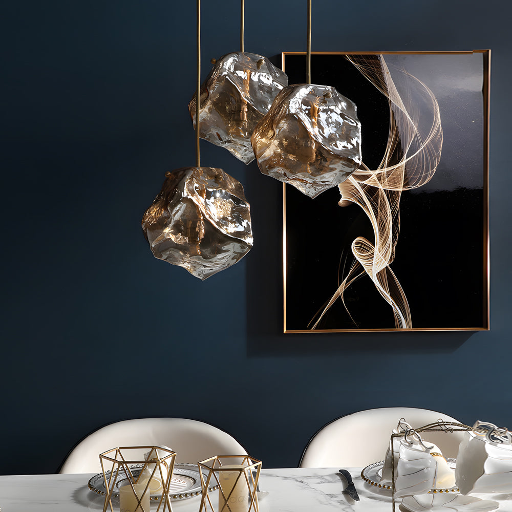 Molten Rock Pendant Light – Minimalist Irregular Ceiling Fixture