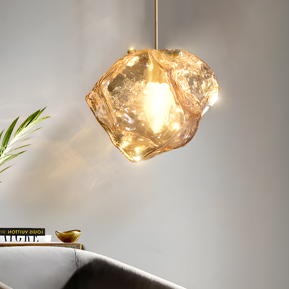 Molten Rock Pendant Light – Minimalist Irregular Ceiling Fixture