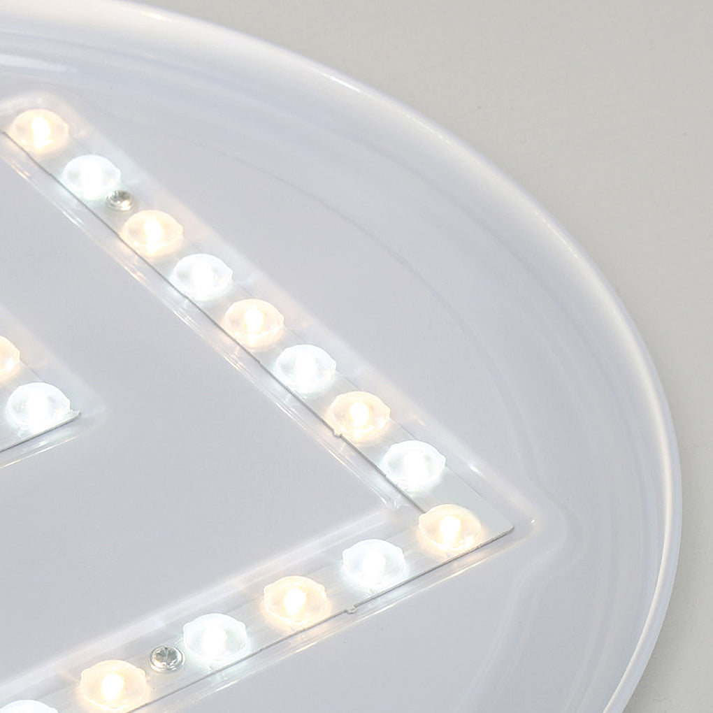 Moon Ceiling Light Black Circular LED Modern Design