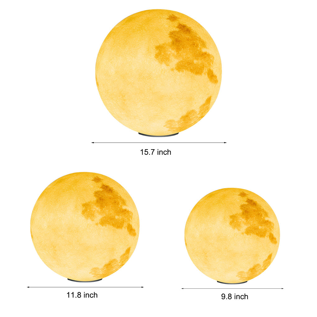 Moon Pillar Lights Waterproof LED Resin Lamp - Modern Decorative Lighting for Home & Garden