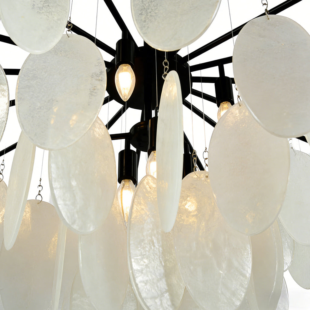 Mother of Pearl Chandelier Minimalist Metal Ceiling Light