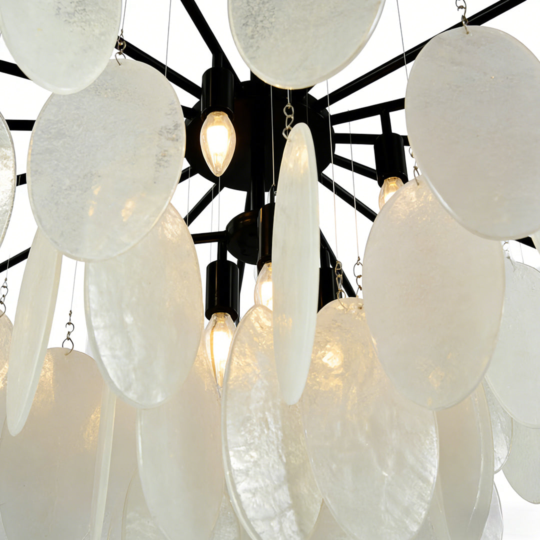 Mother of Pearl Chandelier Minimalist Metal Ceiling Light