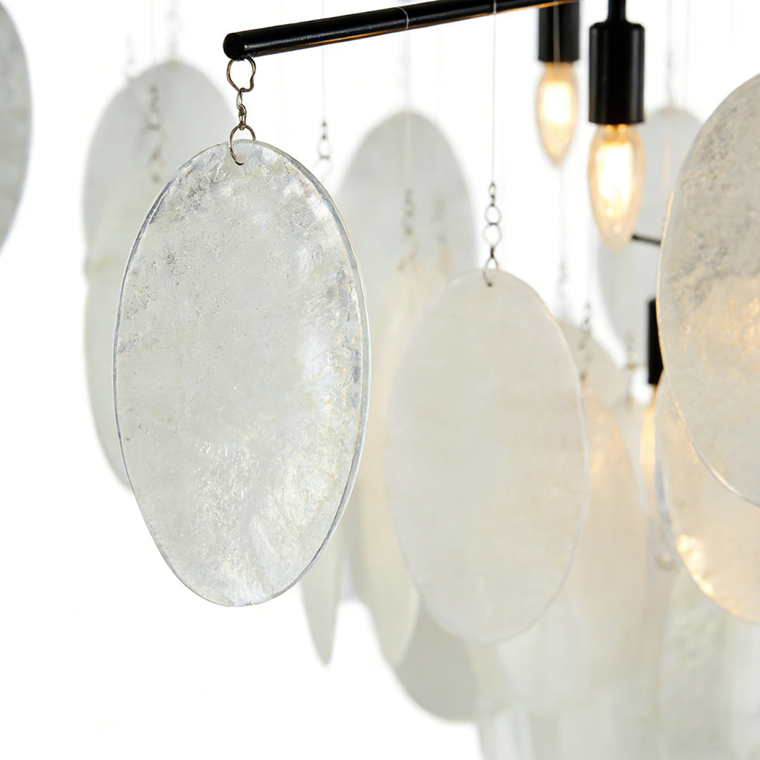Mother of Pearl Chandelier Minimalist Metal Ceiling Light