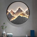 Mountain LED Wall Light - Natural Landscape Painting Lamp, Home Decor, Ambient Lighting, Artful Illumination, Scenic Wall Art