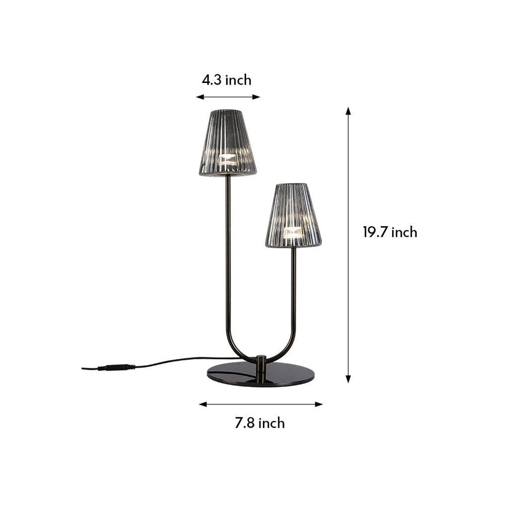Minimalist Black LED Table Lamp - Elegant American Modern Design for Home and Office Lighting