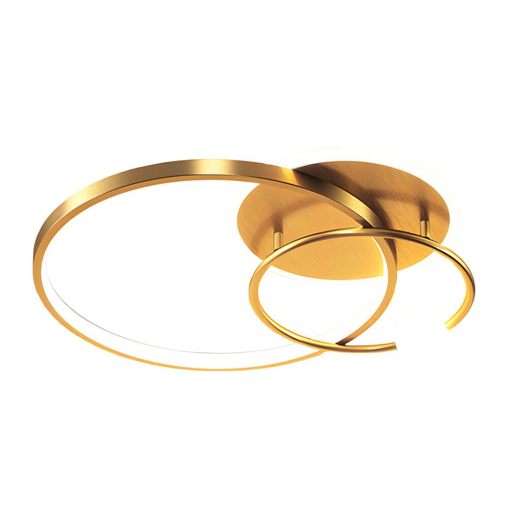 Multi-Circle LED Ceiling Light - Gold, Black, White Flush Mount Lighting