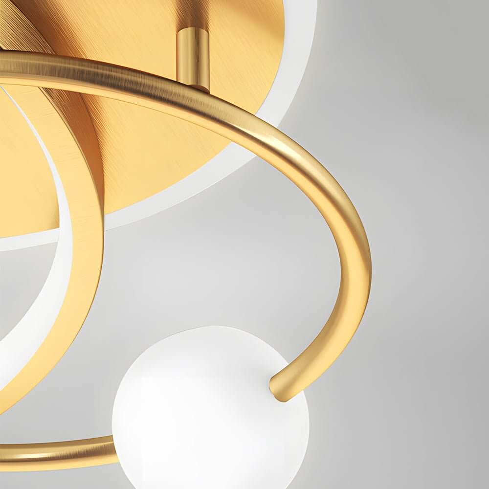 Multi-Circle LED Ceiling Light - Gold, Black, White Flush Mount Lighting