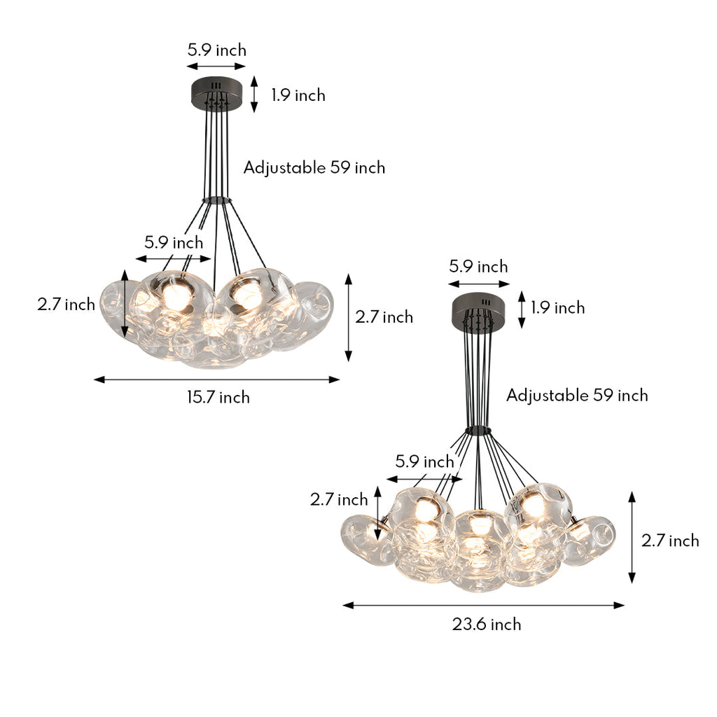 Minimalist LED Starry Sky Chandelier Modern Multi-Light Design