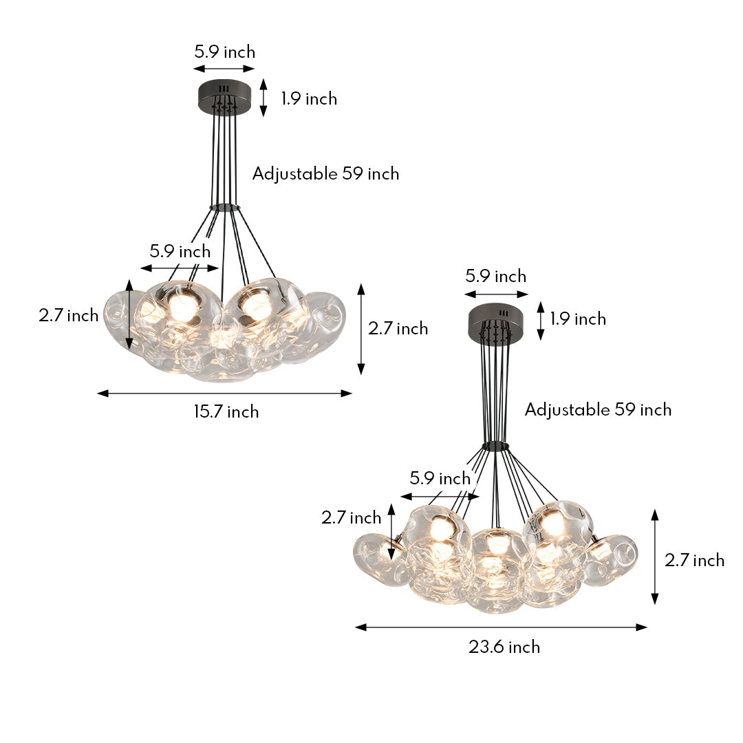 Minimalist LED Starry Sky Chandelier Modern Multi-Light Design