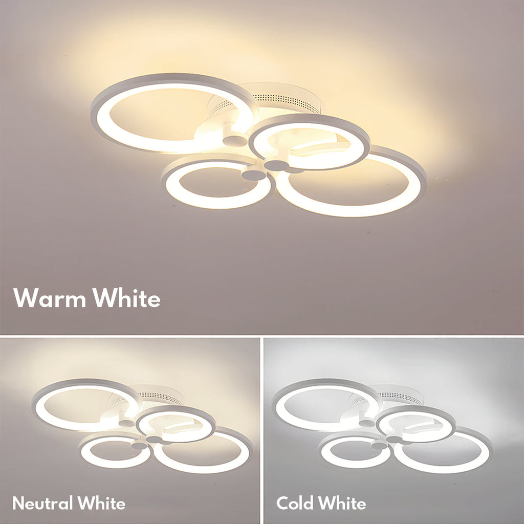 Elegant Multi-Ring Overlapping Ceiling Light Fixture