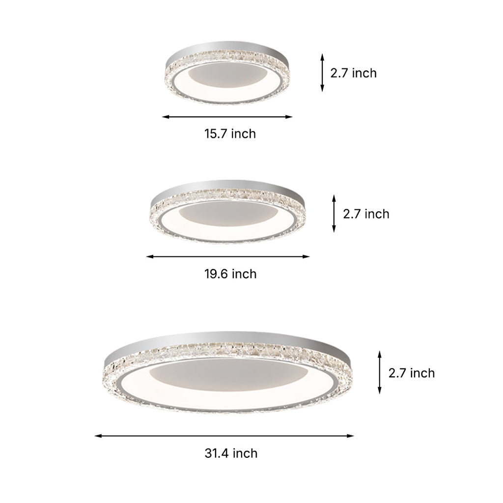 White Flush Mount Ceiling Light - Italian Round Minimalist Lamp