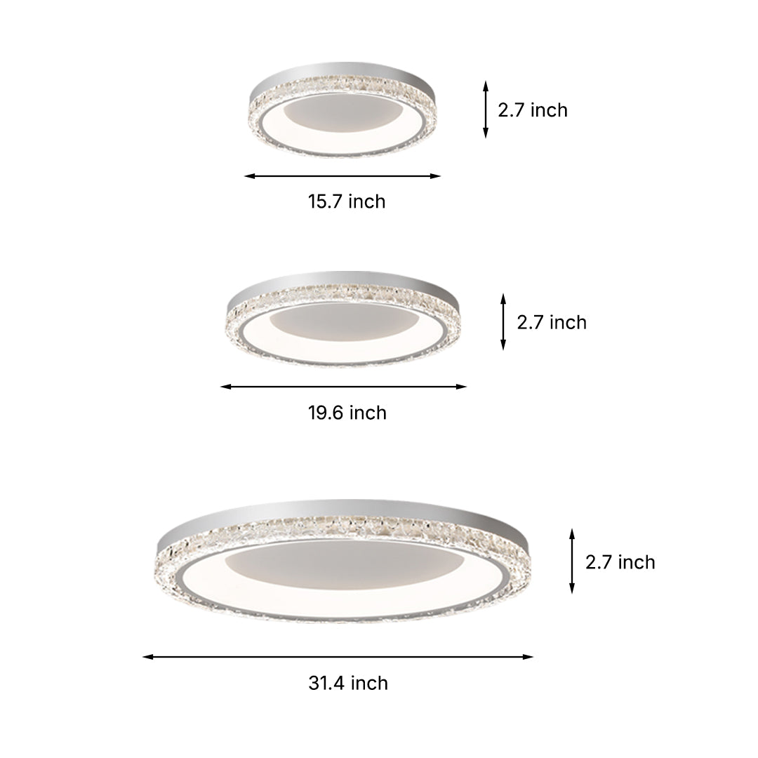White Flush Mount Ceiling Light - Italian Round Minimalist Lamp