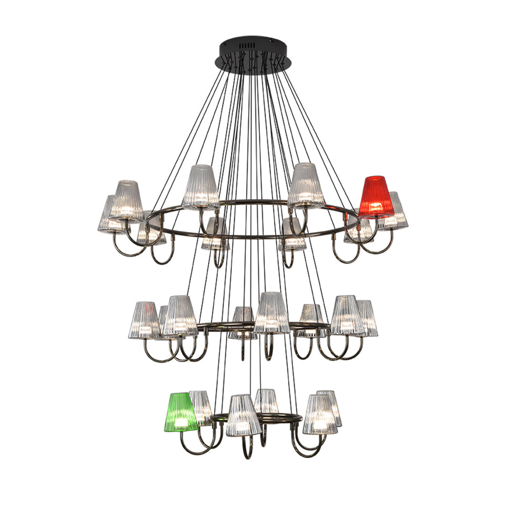 Branch LED Suspension Chandelier - Modern Glass Ceiling Light Fixture