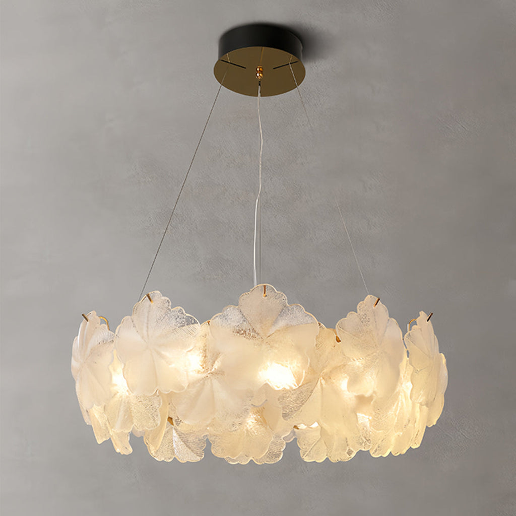 Glass Garland Chandelier - Luxury French Wreath Ceiling Light