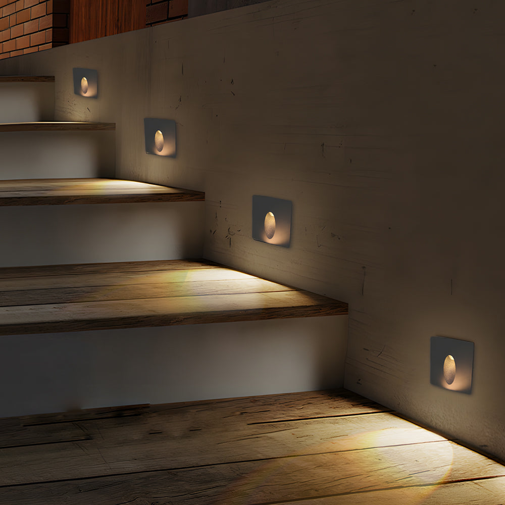 LED Step Light Recessed Oval Waterproof Modern Design